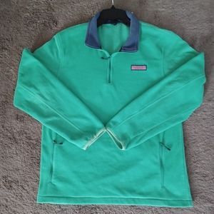 SOLD - Vineyard Vines 1/4 zip Fleece Pullover Large Excellent cond 2 zip pockets